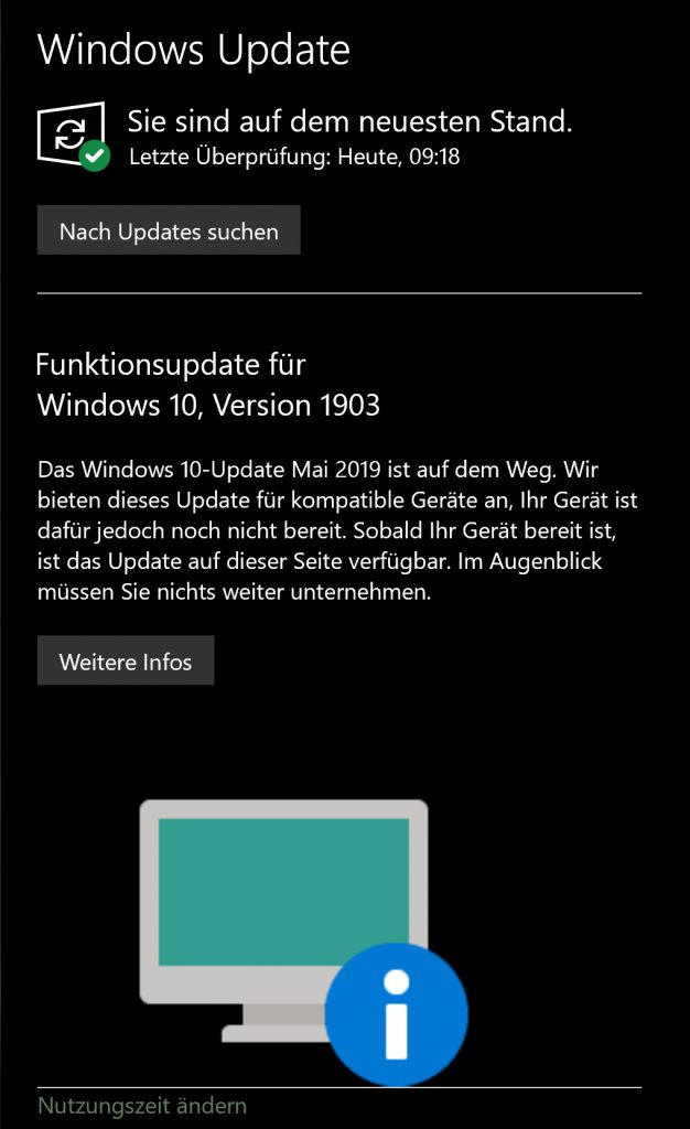 kein Funktions-Update