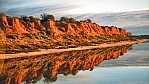 Cooper Creek - Cuttupirra Waterhole - Felswand in der Abendsonne_C04-32-21.JPG