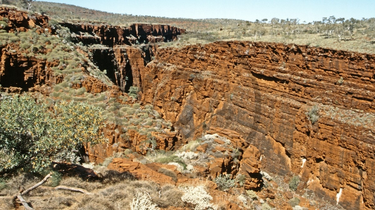 Hamersley Range - Karijini Nationalpark - Oxer Lookout - Schlucht - Steilwand_C04-41-26.jpg